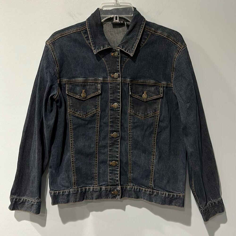 Chico’s Dark Denim Jean Jacket Size Small